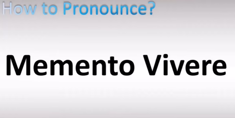 Memento Vivere
